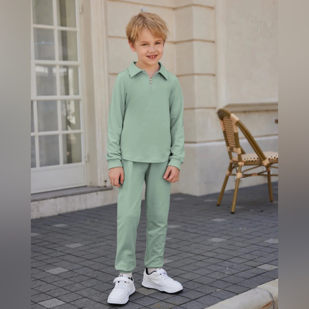 Kids Green Two Piece Pant Set
